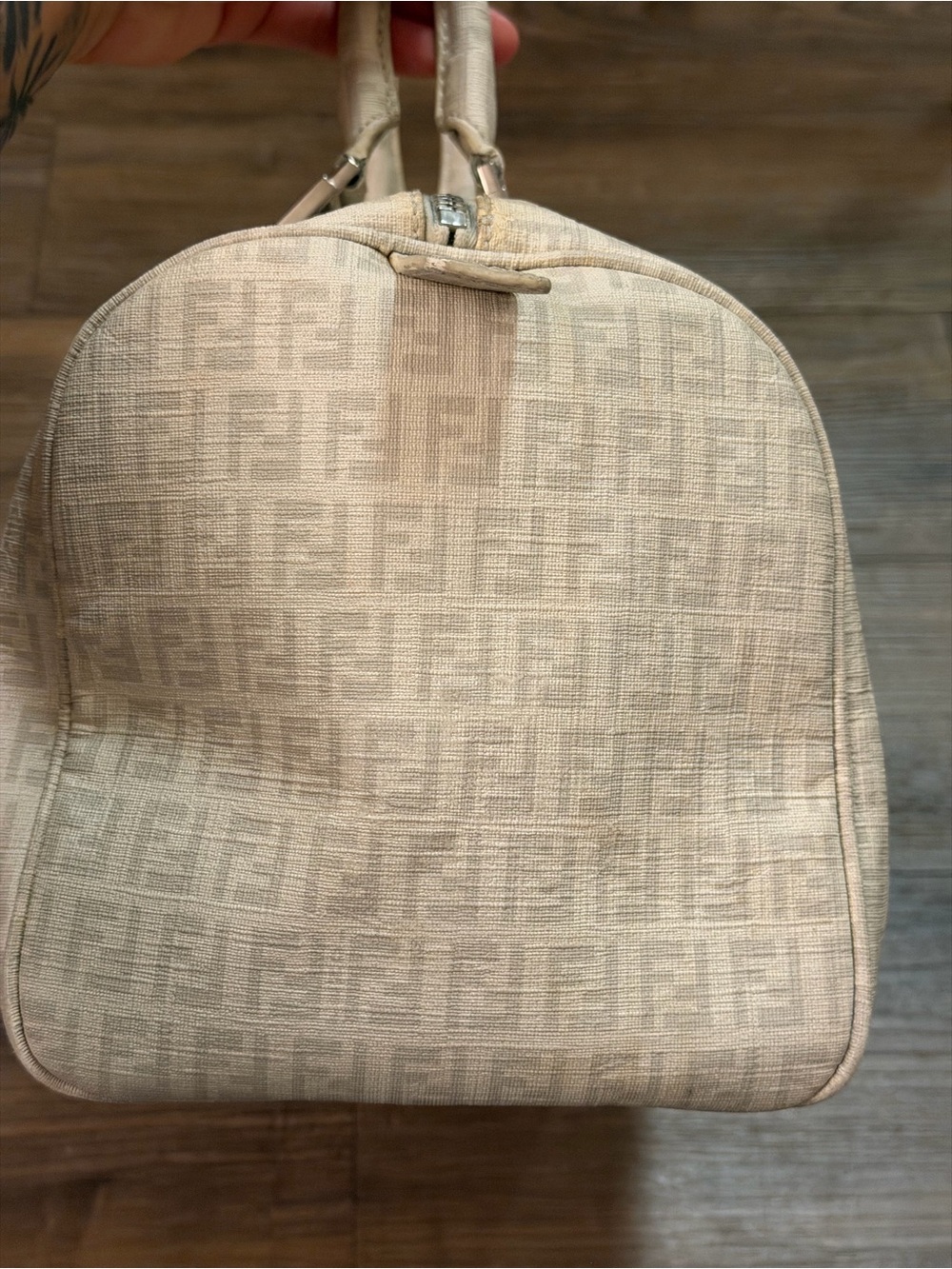 Fendi Beige Zucca Canvas Top-Handle Satchel - Picture 11 of 15